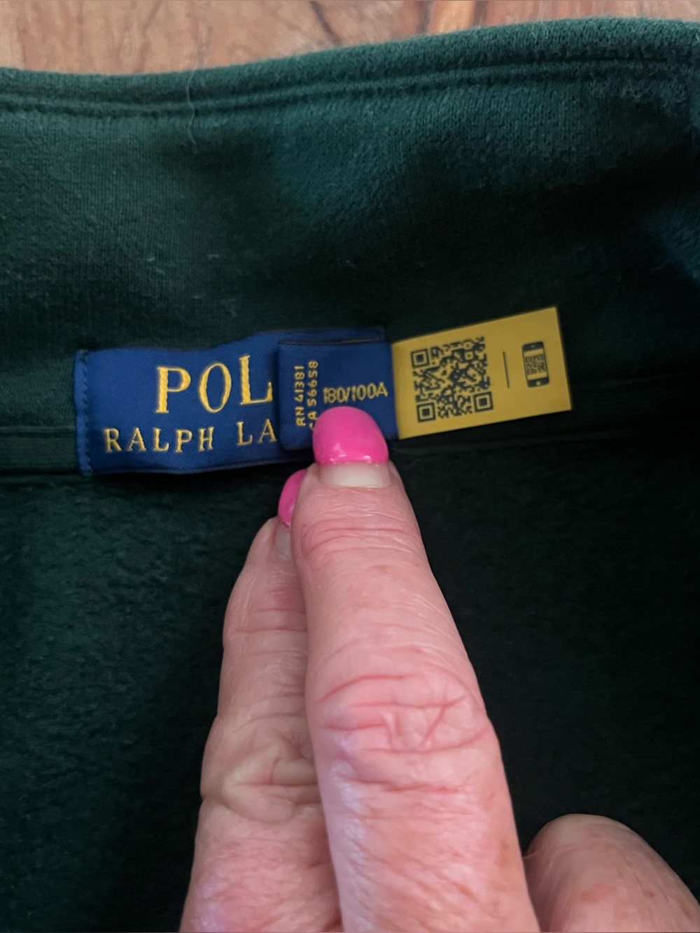 NWOT POLO RALPH LAUREN Sweatshirt Mens L Green Quarter Zip Fleece Lined $150 - Picture 7 of 14